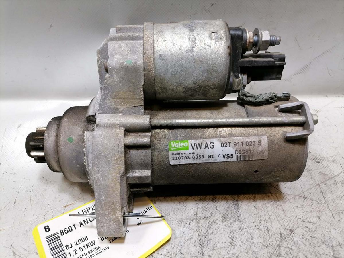 Skoda Fabia 2 5J original Anlasser Starter 1,2 51KW Bj.2008
